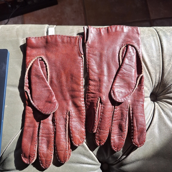 Christian Dior Men's Deep Brown Leather Gloves size XL - Picture 2 of 7